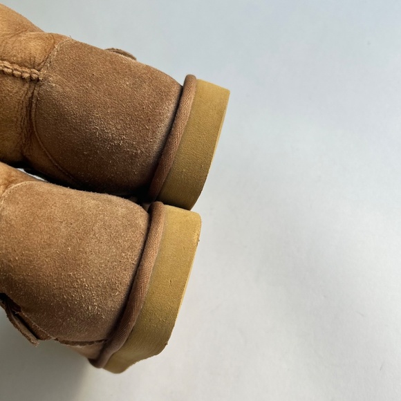 Unbranded Tan Suede Genuine Leather Sheepskin Lining Mid Calf Boots size 9 - Picture 13 of 14